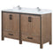 Lexora Ziva 60" W x 22" D Double Bath Vanity with Cultured Marble Top and Faucet Set