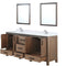 Lexora Ziva 72" W x 22" D Double Bath Vanity White Quartz Top with Faucet Set and 30" Mirrors