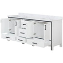 Lexora Ziva 80" W x 22" D Double Bath Vanity and White Quartz Top