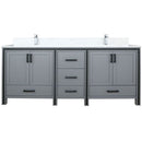 Lexora Ziva 80" W x 22" D Double Bath Vanity with Cultured Marble Top and Faucet Set