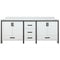 Lexora Ziva 84" W x 22" D Double Bath Vanity and White Quartz Top