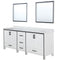 Lexora Ziva 84" W x 22" D Double Bath Vanity with White Quartz Top and 34" Mirrors