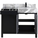 Lexora Zilara 42" W x 22" D Bath Vanity and Castle Grey Marble Top