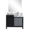 Lexora Zilara 42" W x 22" D Bath Vanity with Castle Grey Marble Top and 34" Mirror