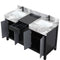 Lexora Zilara 55" W x 22" D Double Bath Vanity and Castle Grey Marble Top