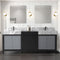 Lexora Zilara 80" W x 22" D Double Bath Vanity and Castle Grey Marble Top