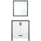 Lexora Ziva 30" W x 22" D Bath Vanity and 28" Mirror