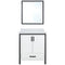 Lexora Ziva 30" W x 22" D Bath Vanity with Cultured Marble Top and 28" Mirror