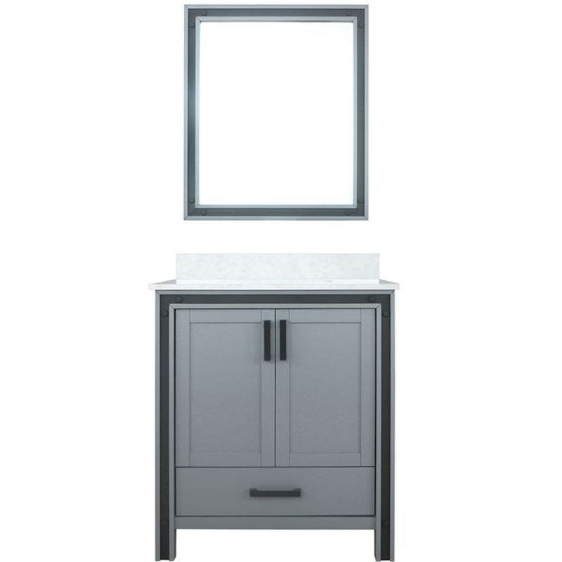 Lexora Ziva 30" W x 22" D Bath Vanity with Cultured Marble Top and 28" Mirror