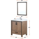 Lexora Ziva 30" W x 22" D Bath Vanity