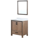 Lexora Ziva 30" W x 22" D Bath Vanity with Cultured Marble Top and 28" Mirror