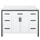 Lexora Ziva 48" W x 22" D Bath Vanity and Cultured Marble Top