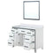 Lexora Ziva 48" W x 22" D Bath Vanity with Cultured Marble Top and 34 in Mirror