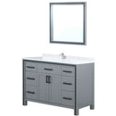 Lexora Ziva 48" W x 22" D Bath Vanity Cultured Marble Top with Faucet Set and 34" Mirror