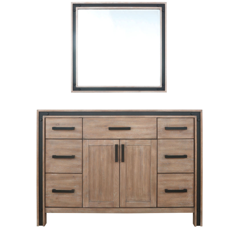 Lexora Ziva 48" W x 22" D Bath Vanity and 34" Mirror