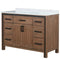 Lexora Ziva 48" W x 22" D Bath Vanity and Cultured Marble Top