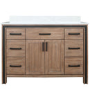 Lexora Ziva 48" W x 22" D Bath Vanity and Cultured Marble Top