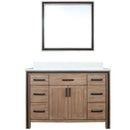 Lexora Ziva 48" W x 22" D Bath Vanity with Cultured Marble Top and 34 in Mirror