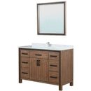 Lexora Ziva 48" W x 22" D Bath Vanity Cultured Marble Top with Faucet Set and 34" Mirror