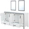 Lexora Ziva 60" W x 22" D Double Bath Vanity and 22" Mirrors