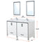 Lexora Ziva 60" W x 22" D Double Bath Vanity with Cultured Marble Top and 22" Mirrors