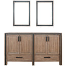 Lexora Ziva 60" W x 22" D Double Bath Vanity and 22" Mirrors