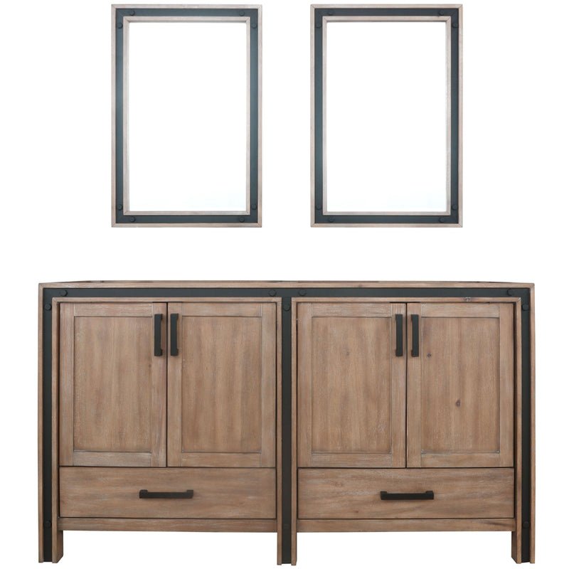 Lexora Ziva 60" W x 22" D Double Bath Vanity and 22" Mirrors