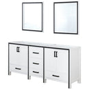 Lexora Ziva 72" W x 22" D Double Bath Vanity and 30" Mirrors