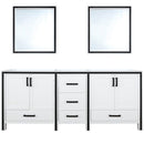 Lexora Ziva 72" W x 22" D Double Bath Vanity and 30" Mirrors