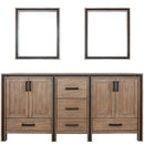 Lexora Ziva 72" W x 22" D Double Bath Vanity and 30" Mirrors