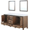 Lexora Ziva 72" W x 22" D Double Bath Vanity with Cultured Marble Top and 30" Mirrors