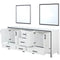 Lexora Ziva 80" W x 22" D Double Bath Vanity and 30" Mirrors