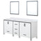 Lexora Ziva 80" W x 22" D Double Bath Vanity with Cultured Marble Top and 30" Mirrors