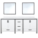 Lexora Ziva 80" W x 22" D Double Bath Vanity with Cultured Marble Top and 30" Mirrors