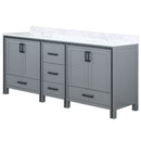 Lexora Ziva 80" W x 22" D Double Bath Vanity and Cultured Marble Top