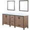 Lexora Ziva 80" W x 22" D Double Bath Vanity with Cultured Marble Top and 30" Mirrors