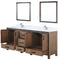 Lexora Ziva 80" W x 22" D Double Bath Vanity Cultured Marble Top with Faucet Set and 30" Mirrors