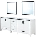 Lexora Ziva 84" W x 22" D Double Bath Vanity and 34" Mirrors