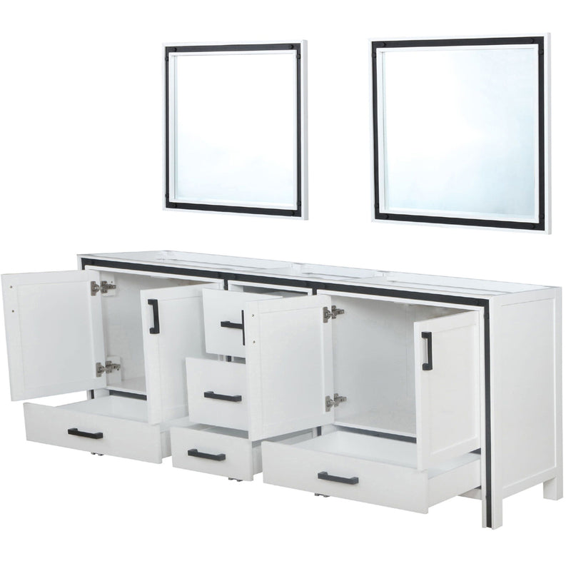 Lexora Ziva 84" W x 22" D Double Bath Vanity and 34" Mirrors