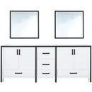 Lexora Ziva 84" W x 22" D Double Bath Vanity and 34" Mirrors