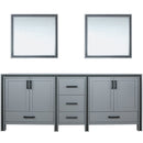 Lexora Ziva 84" W x 22" D Double Bath Vanity and 34" Mirrors