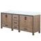 Lexora Ziva 84" W x 22" D Double Bath Vanity and Cultured Marble Top