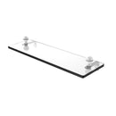 Allied Brass Mambo 16 Inch Glass Vanity Shelf with Beveled Edges MA-1-16-WHM