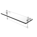 Allied Brass Mambo 16 Inch Glass Vanity Shelf with Integrated Towel Bar MA-1-16TB-WHM