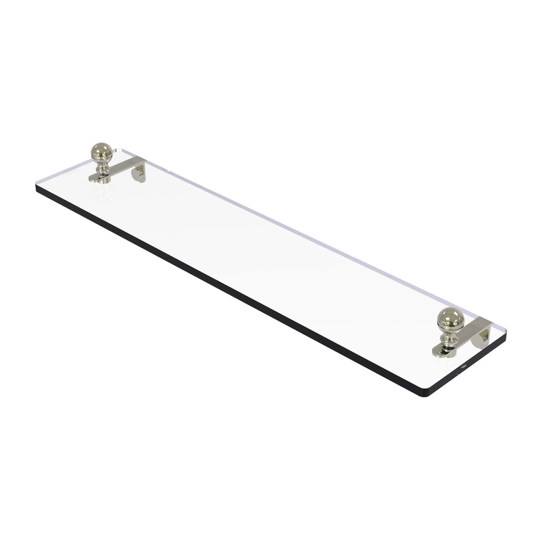 Allied Brass Mambo 22 Inch Glass Vanity Shelf with Beveled Edges MA-1-22-PNI