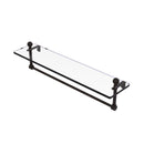 Allied Brass Mambo 22 Inch Glass Vanity Shelf with Integrated Towel Bar MA-1-22TB-ORB