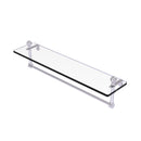 Allied Brass Mambo 22 Inch Glass Vanity Shelf with Integrated Towel Bar MA-1-22TB-SCH