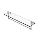 Allied Brass Mambo 22 Inch Glass Vanity Shelf with Integrated Towel Bar MA-1-22TB-SN