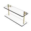 Allied Brass Mambo Collection 16 Inch Two Tiered Glass Shelf MA-2-16-UNL