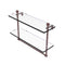 Allied Brass Mambo Collection 16 Inch Two Tiered Glass Shelf with Integrated Towel Bar MA-2-16TB-CA